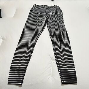 Black and White Striped Leggings
